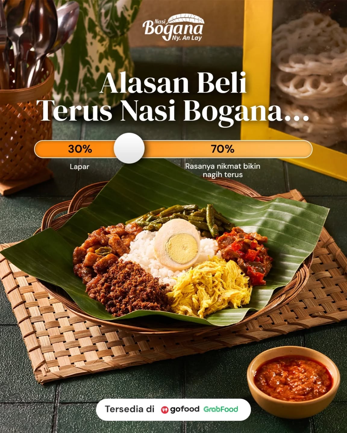 Nasi Bogana Ny. An Lay Facebook ad: Bukan cuma soal lapar.