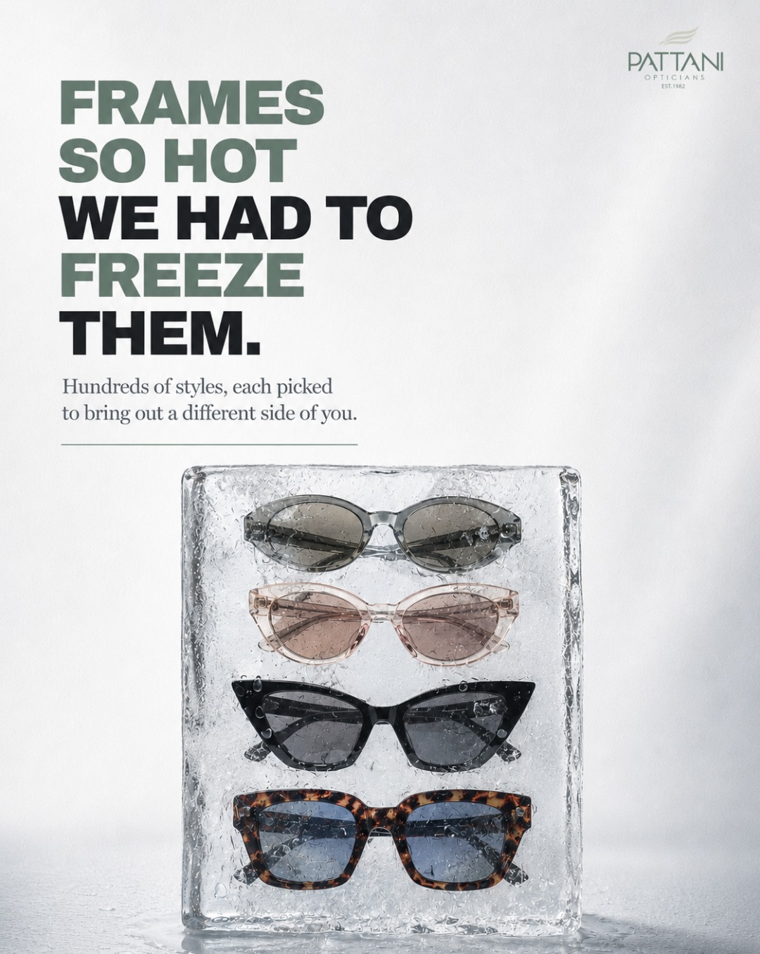 Pattani Opticians Facebook ad: Most people walk in looking for a frame.