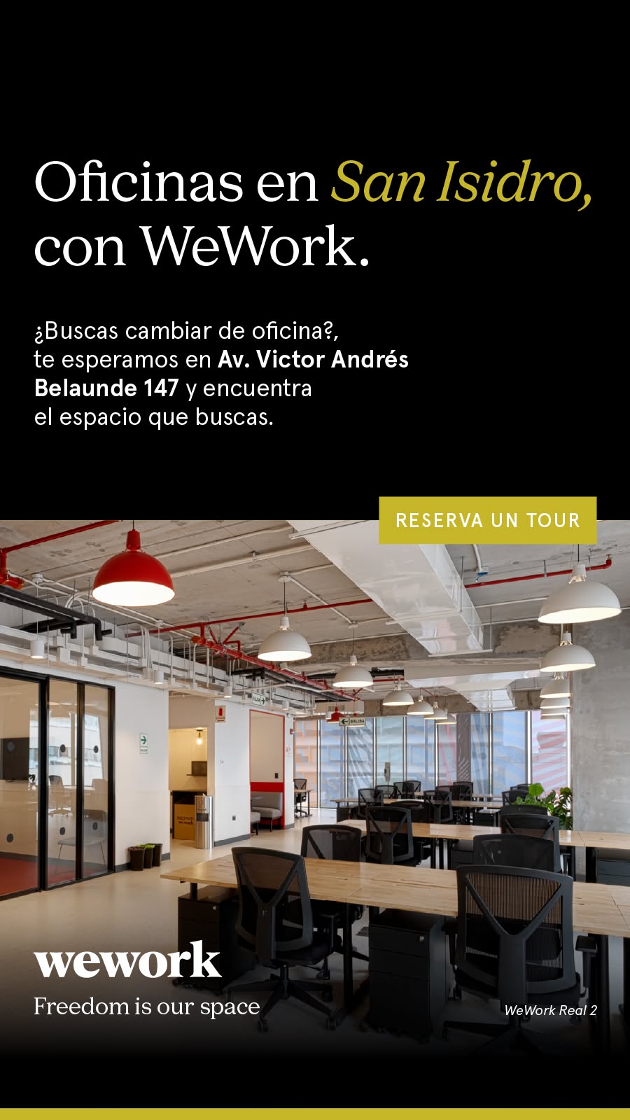 WeWork Facebook ad from Mar 13, 2026