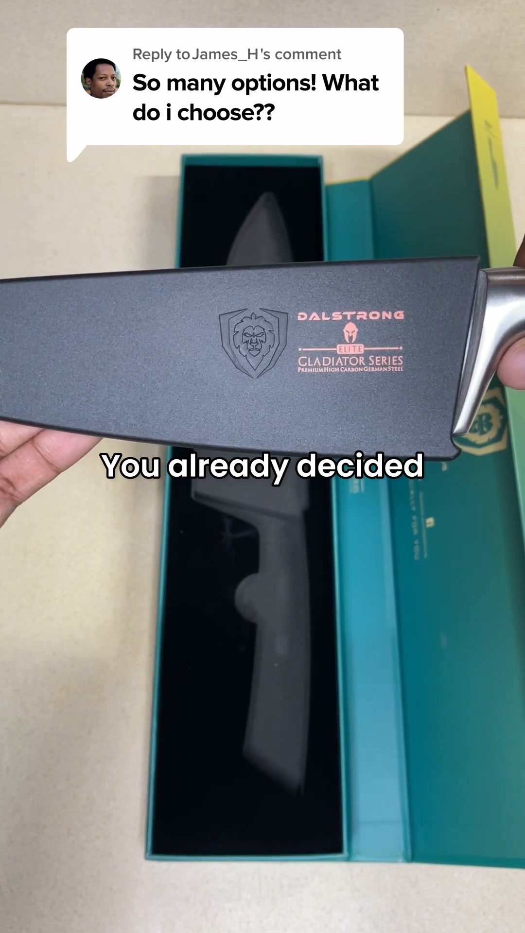 Dalstrong Facebook ad: Gladiator Series 8 Chef Knife