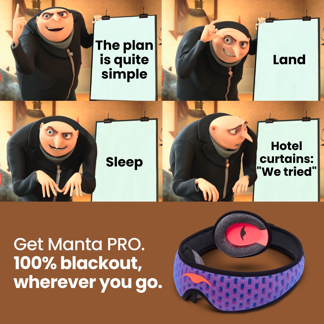 Manta Sleep Facebook ad: Don’t Let Jet Lag Ruin the Trip
