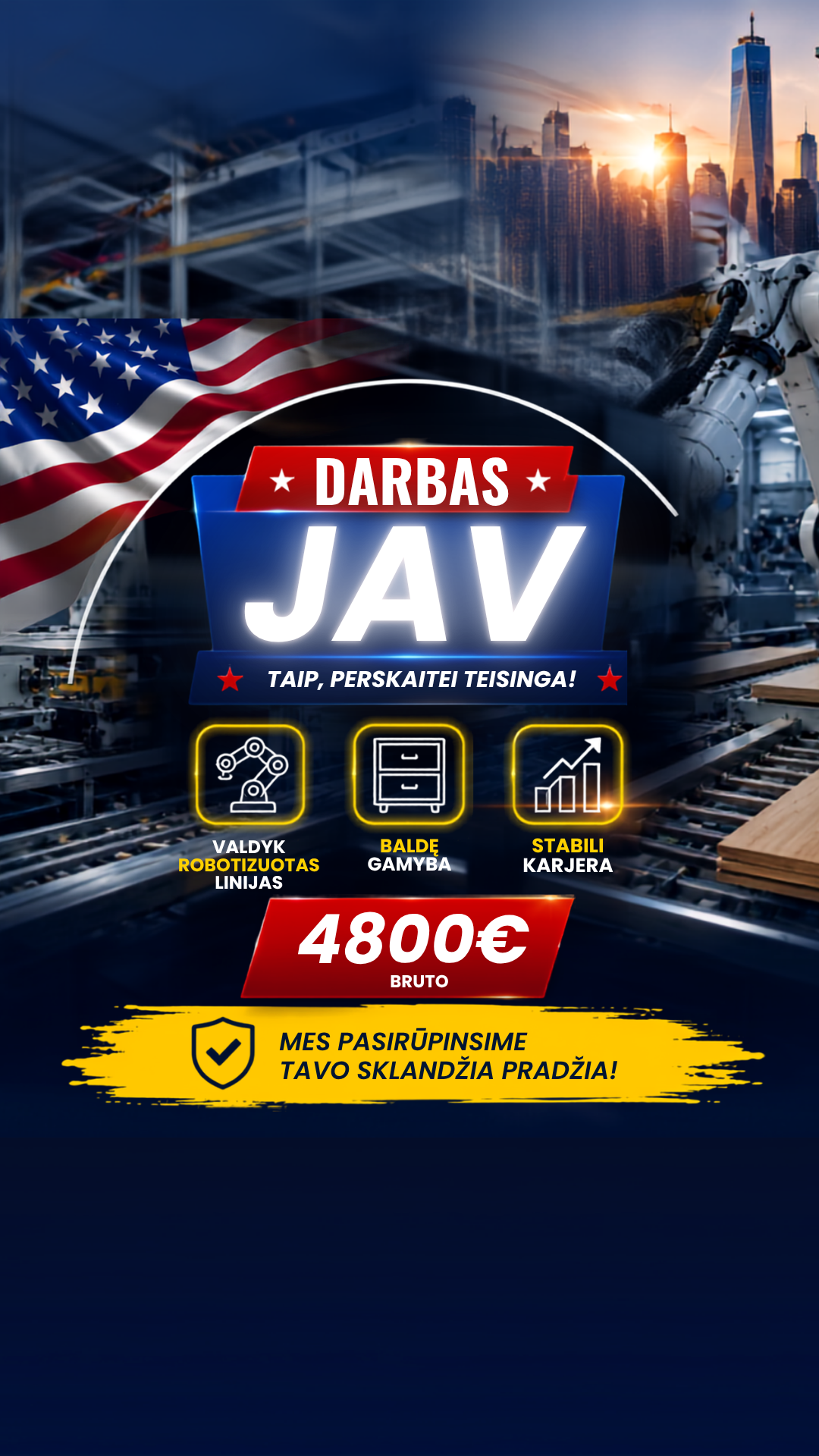Darbo yra Facebook ad from Aug 11, 2026