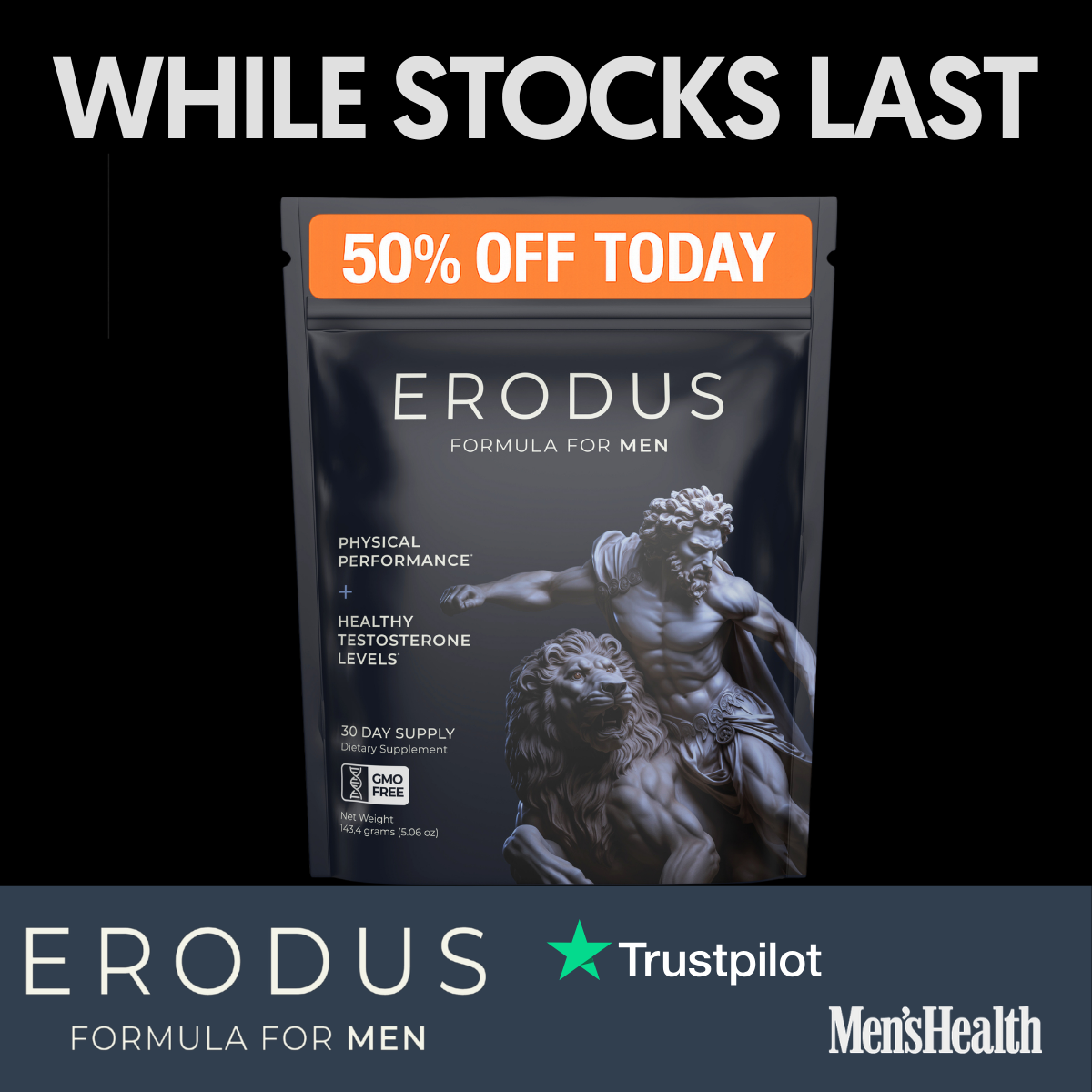 Erodus Formula For Men Facebook ad