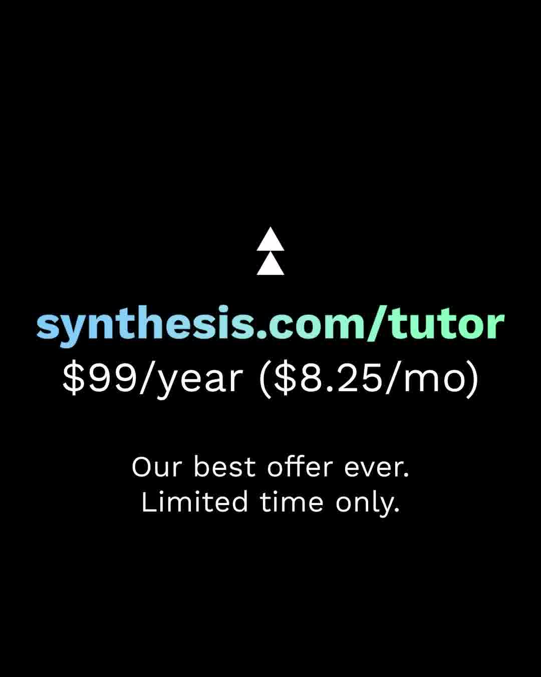 Synthesis Facebook ad: Spark a Love for Math