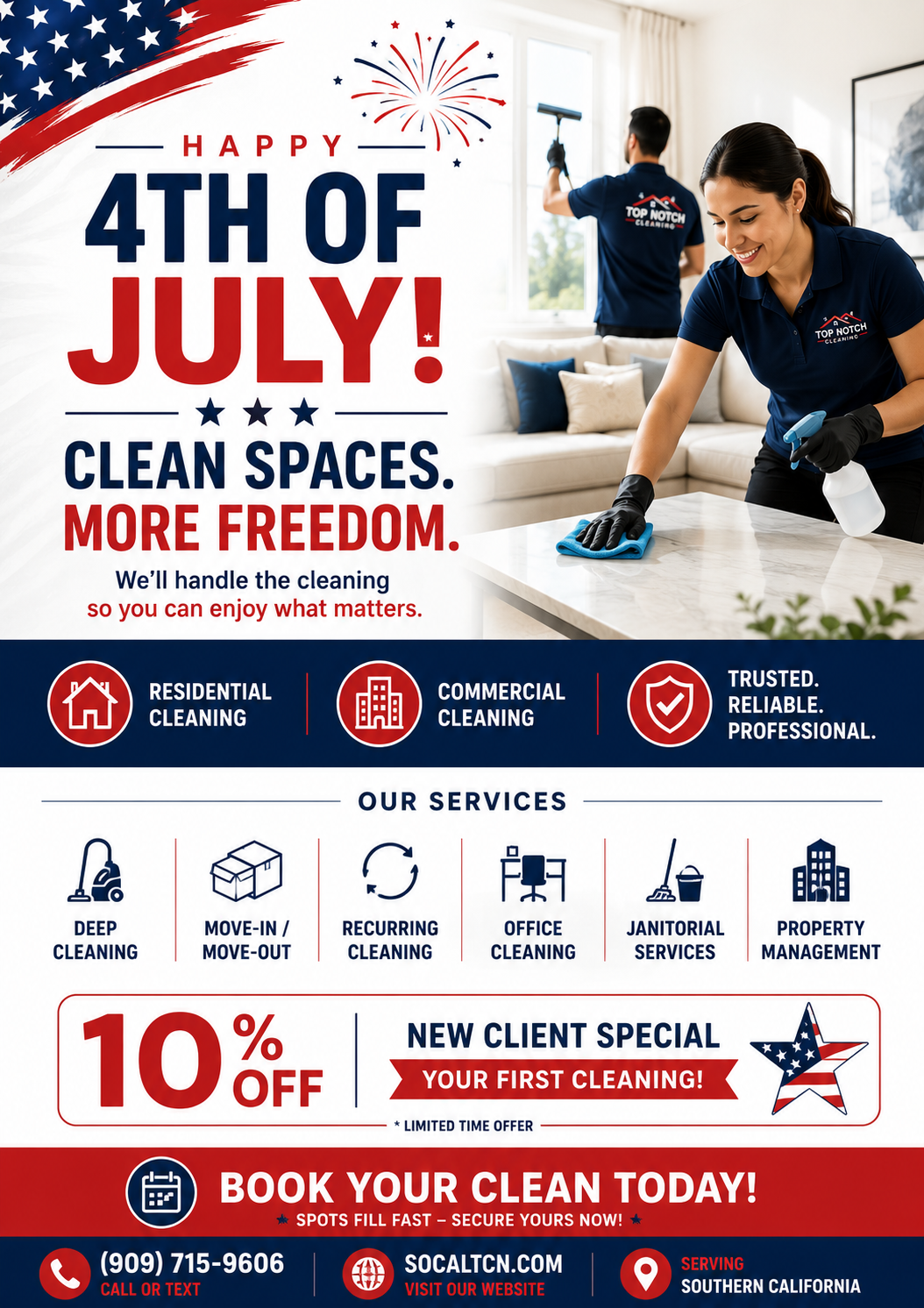 Top-Notch Cleaning Facebook ad