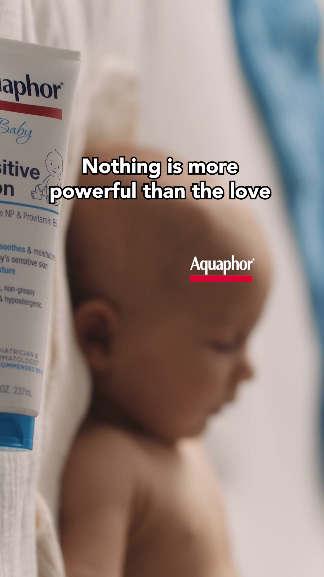 Aquaphor Facebook ad: Aquaphor Baby Sensitive Lotion immediately soothes and…