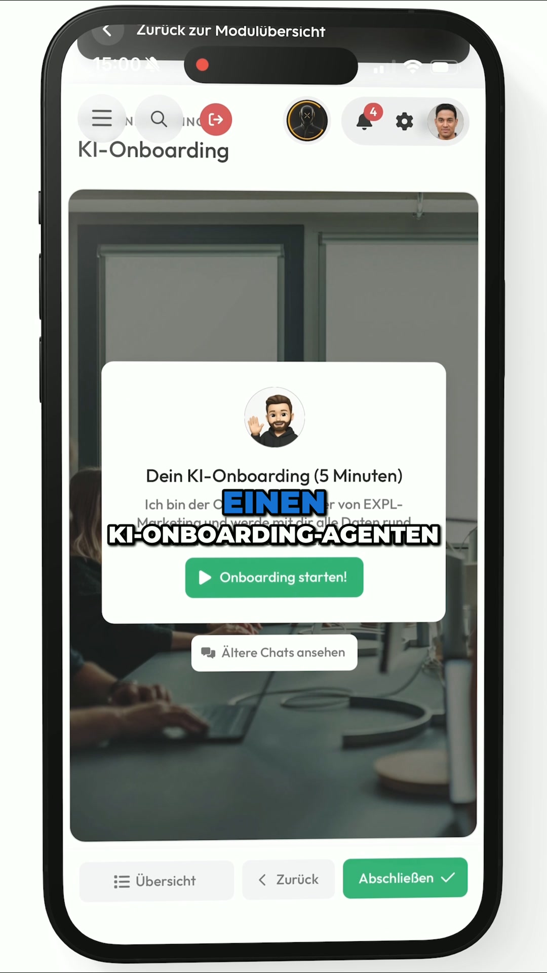 LearningSuite Facebook ad: Hast du ein KI-Onboarding als Agentur & Coach?