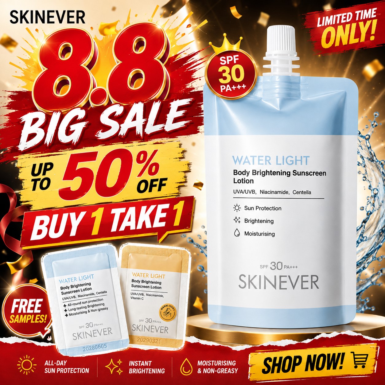 Skinever PH Facebook ad: 8.8 Beauty Deals You Can't Miss!