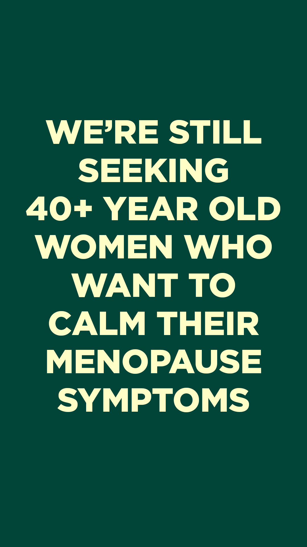 The Menopause Diaries Facebook ad