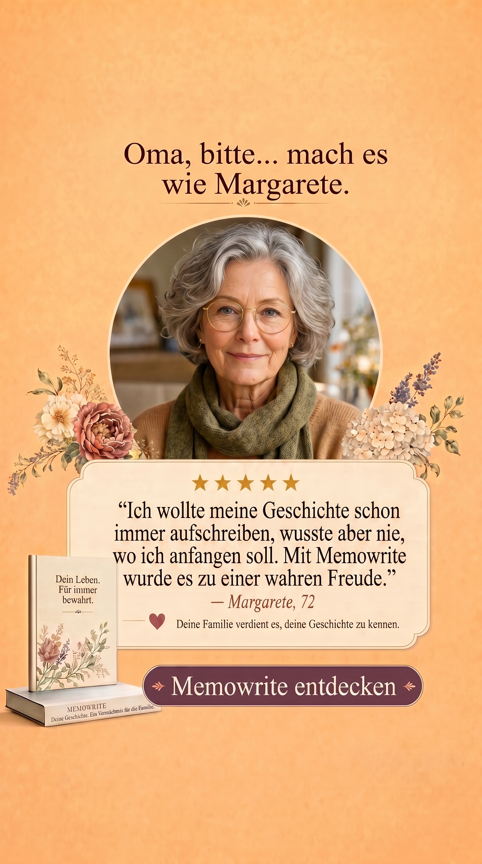Memowrite Facebook ad
