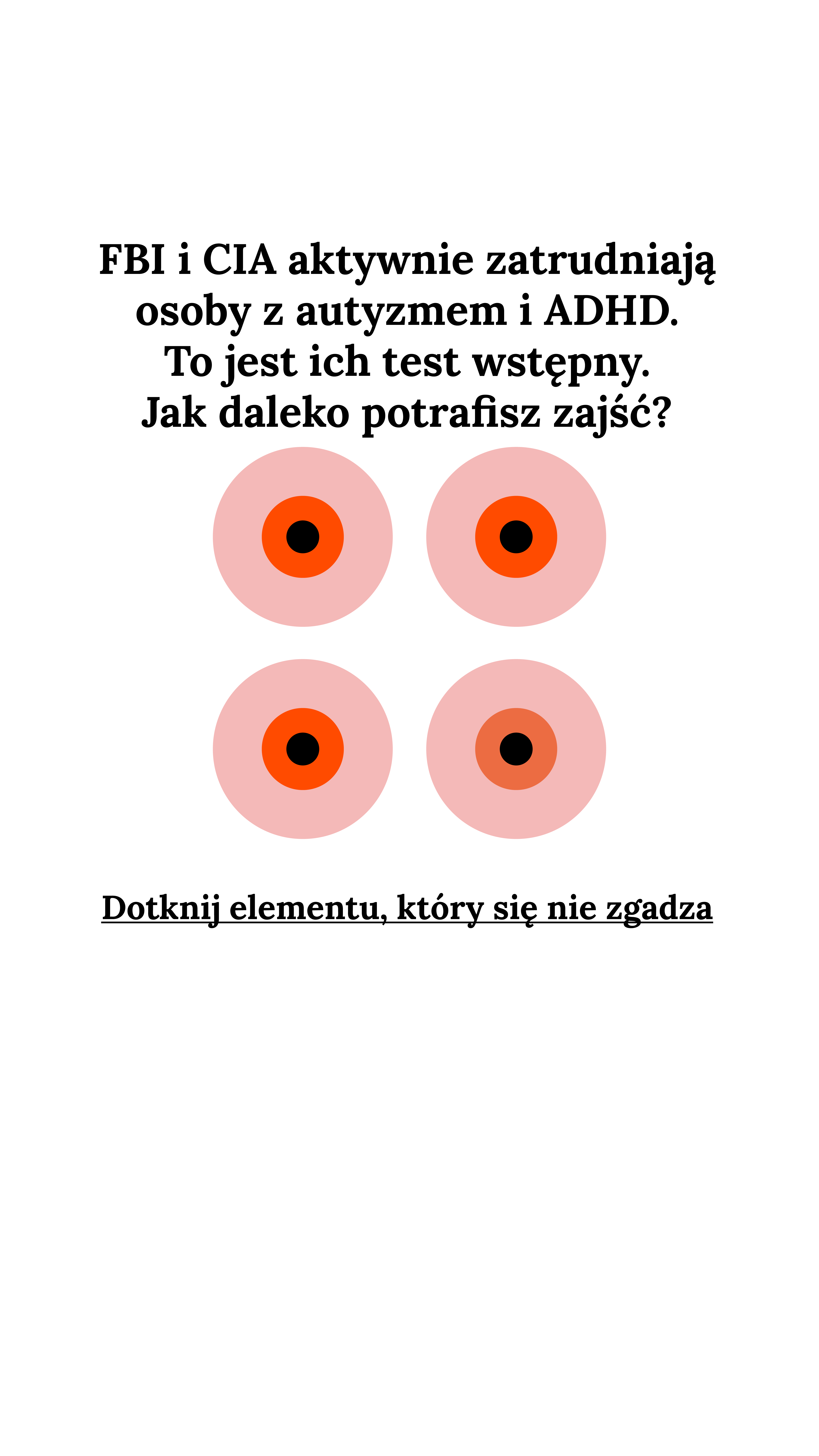 International IQ test Facebook ad