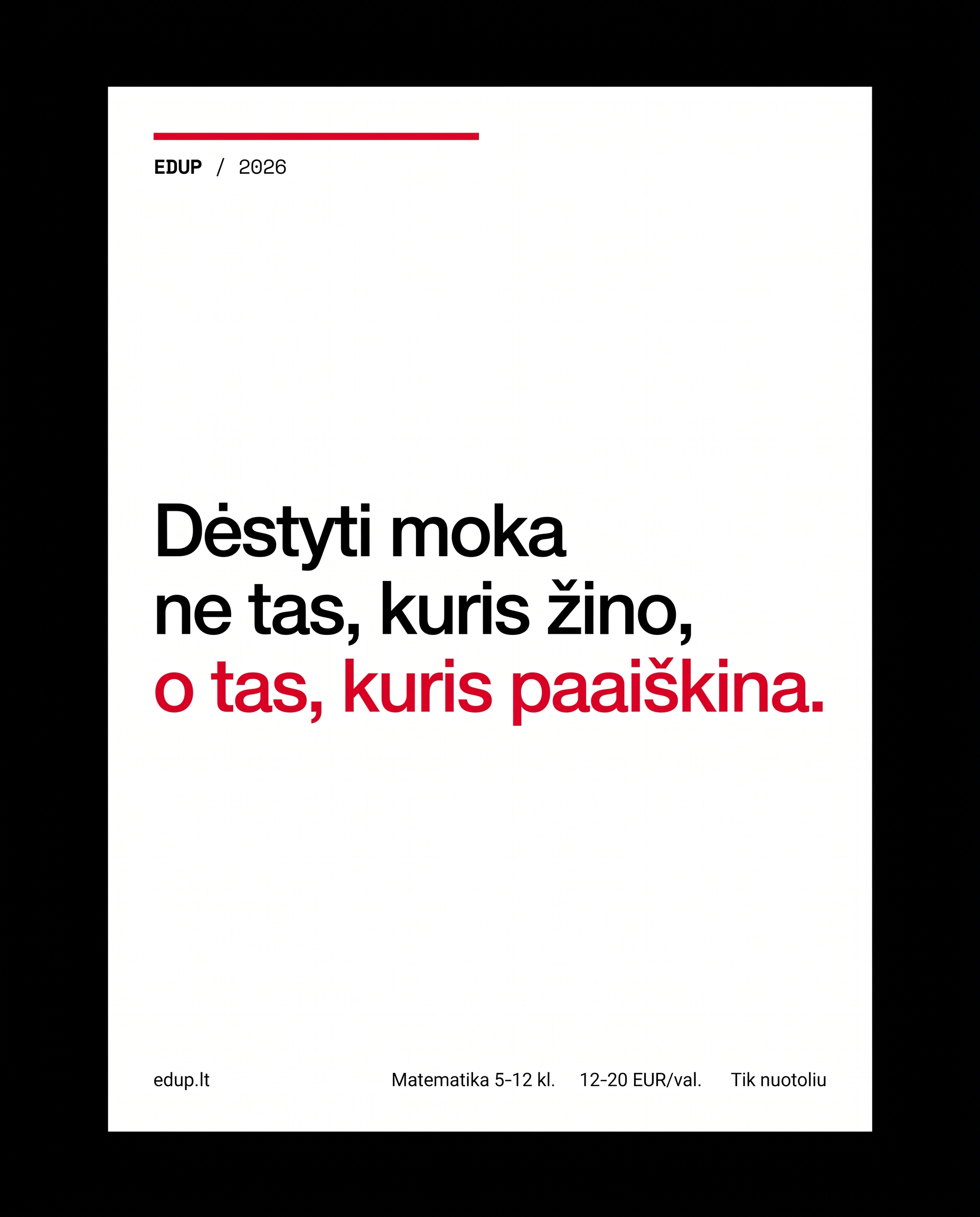 EdUp - pažangus papildomas mokymas Facebook ad from Jul 27, 2026