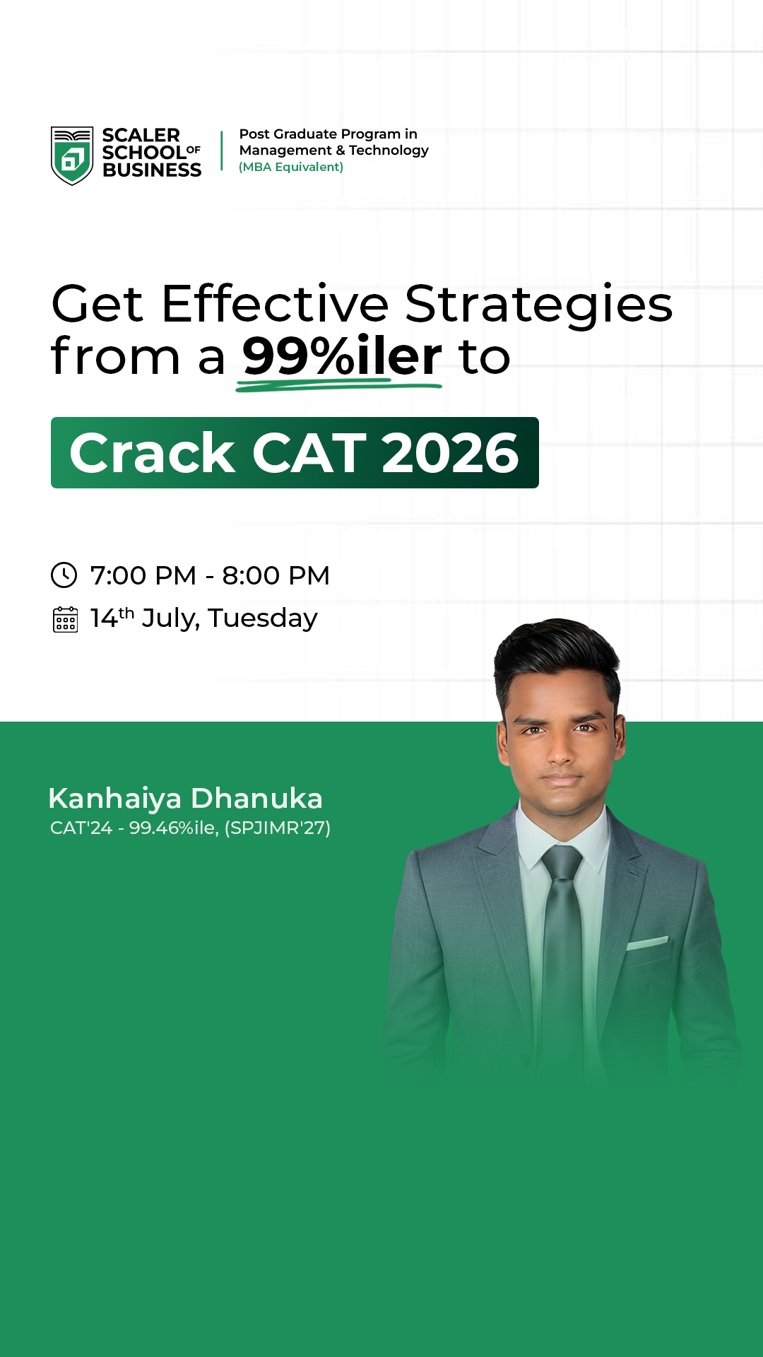 Scaler School of Business Facebook ad