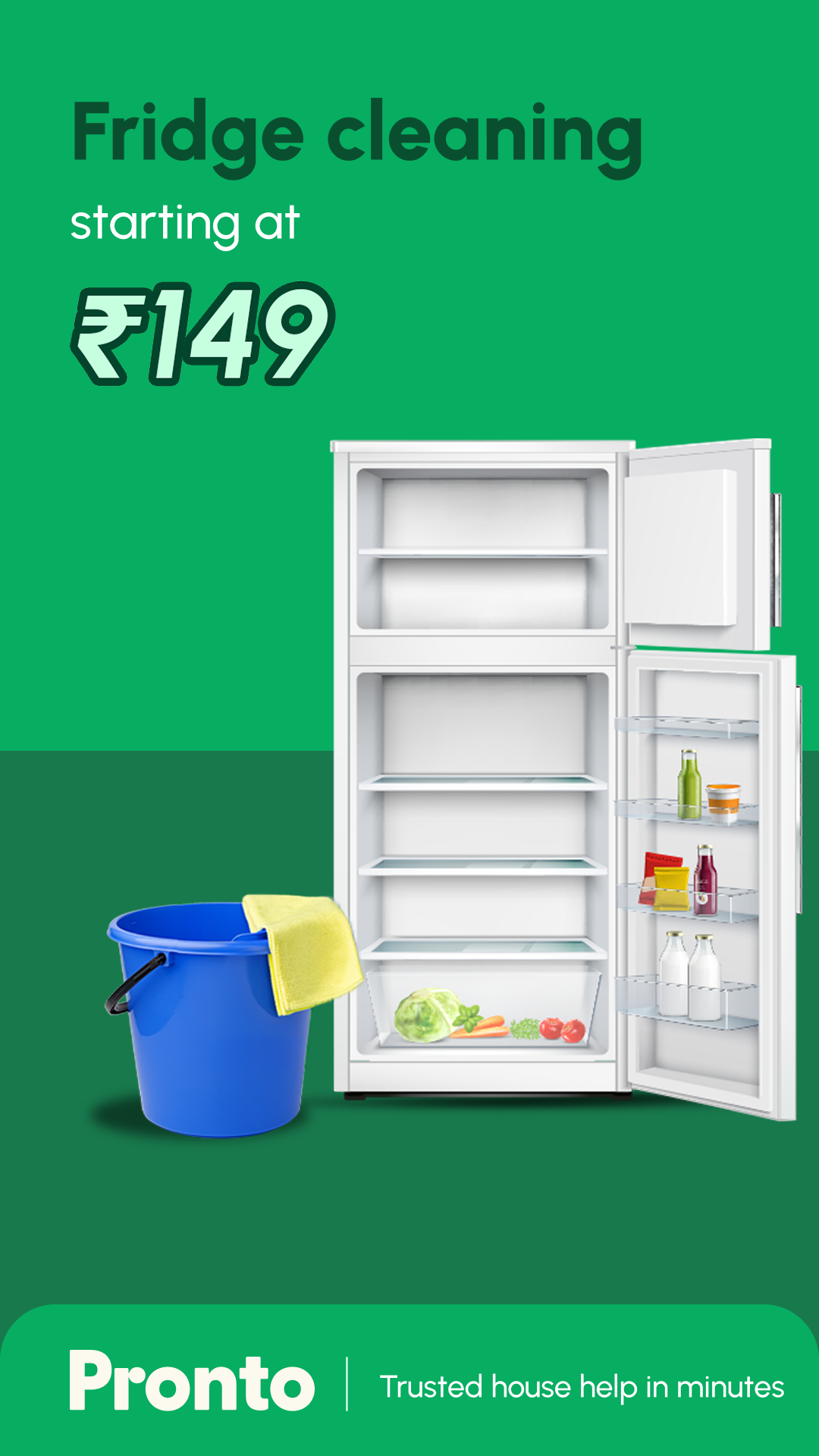 Pronto - India's 10 Minute Home Services App Facebook ad