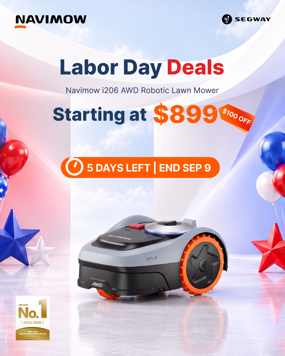 Segway Navimow Facebook ad: 5 Days Left: i2 AWD From $899 | Ends Sep 9