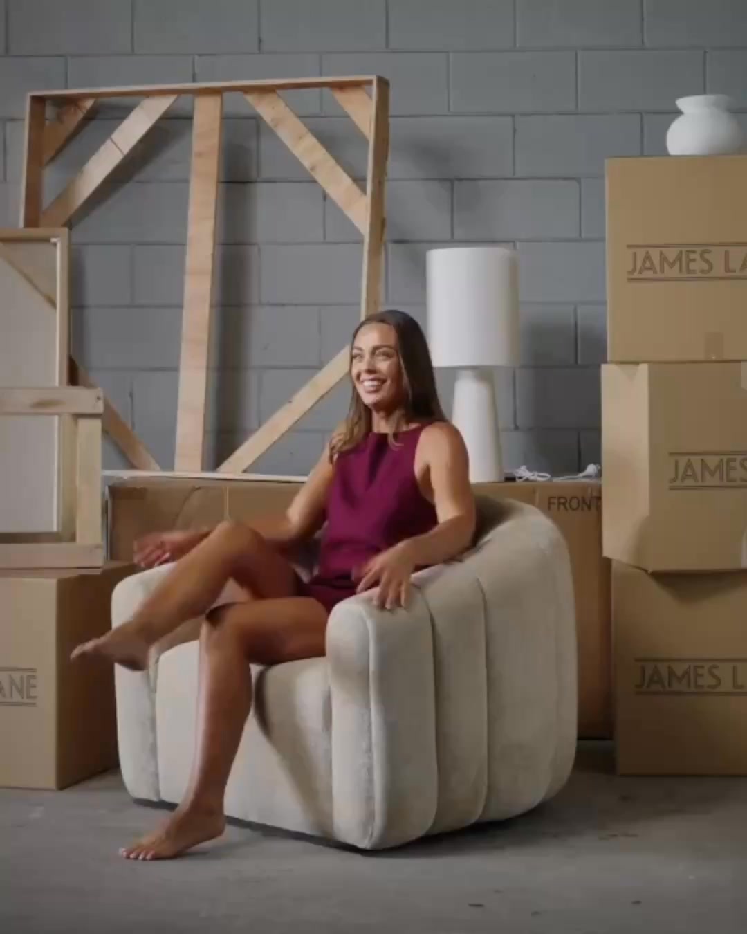 James Lane Facebook ad: Shop Armchairs