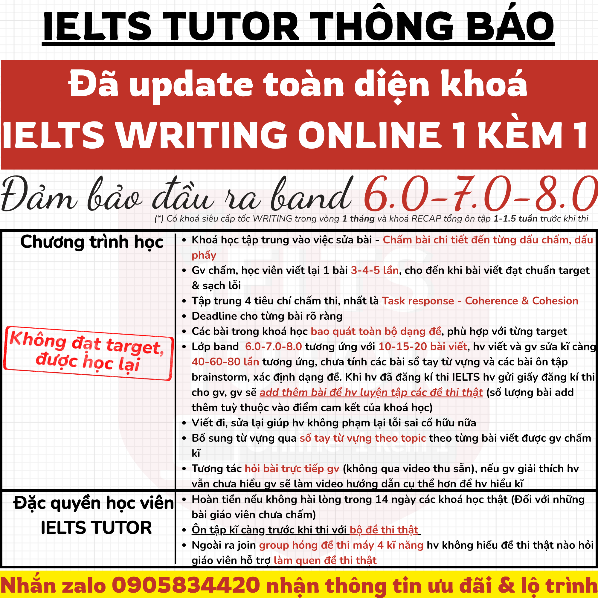 ieltstutor.vn - Chấm bài IELTS Writing Speaking online hàng đầu Việt Nam Facebook ad from Sep 4, 2026