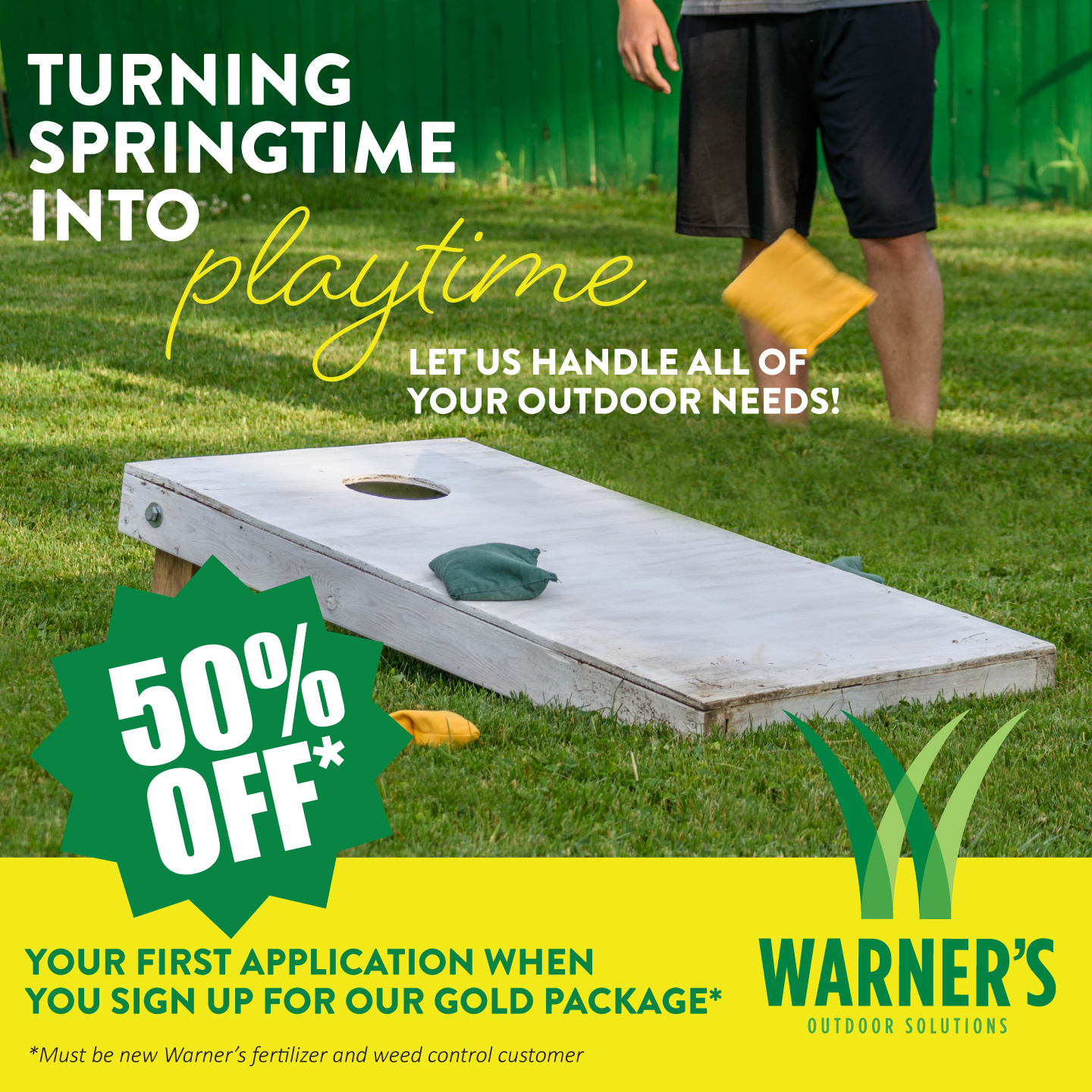 Warner's Outdoor Solutions Facebook ad