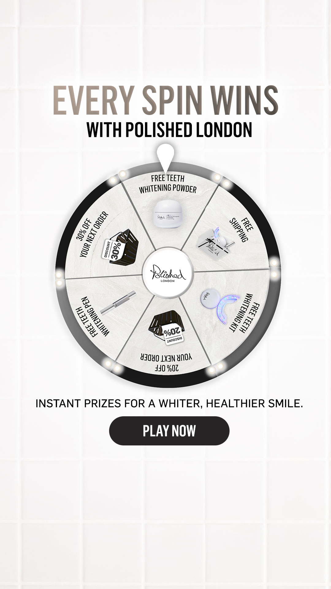 Polished London Facebook ad: EVERY SPIN WINS