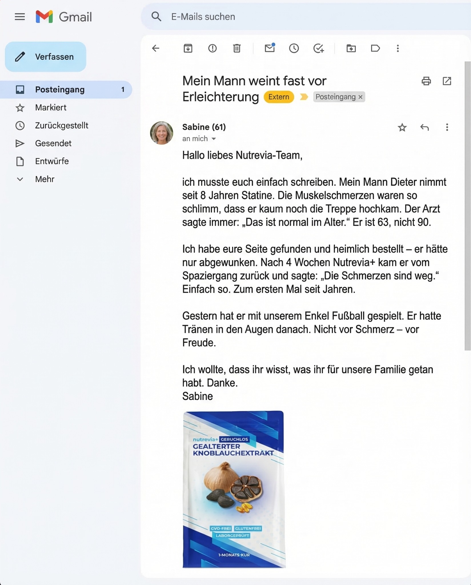Nutrevia Facebook ad