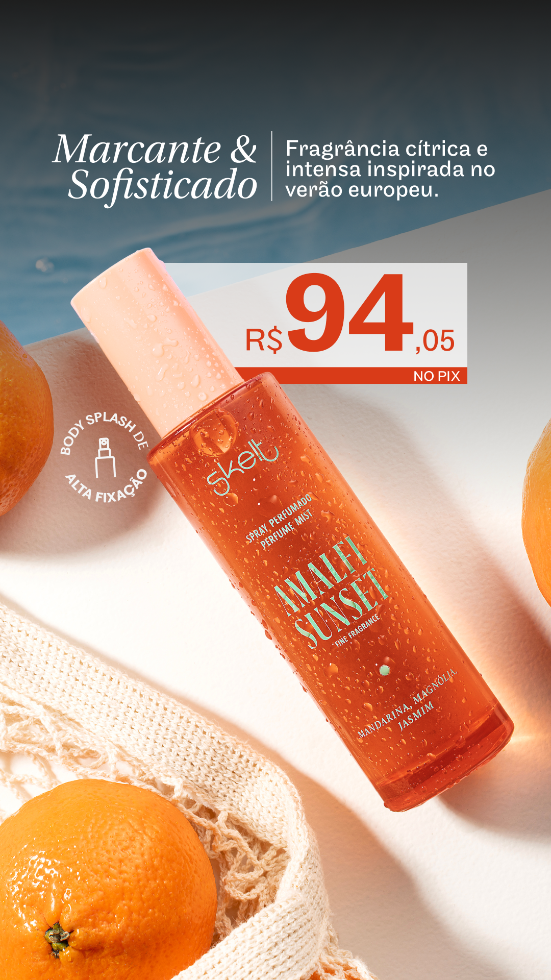 Skelt Cosmetics Facebook ad: Amalfi Sunset