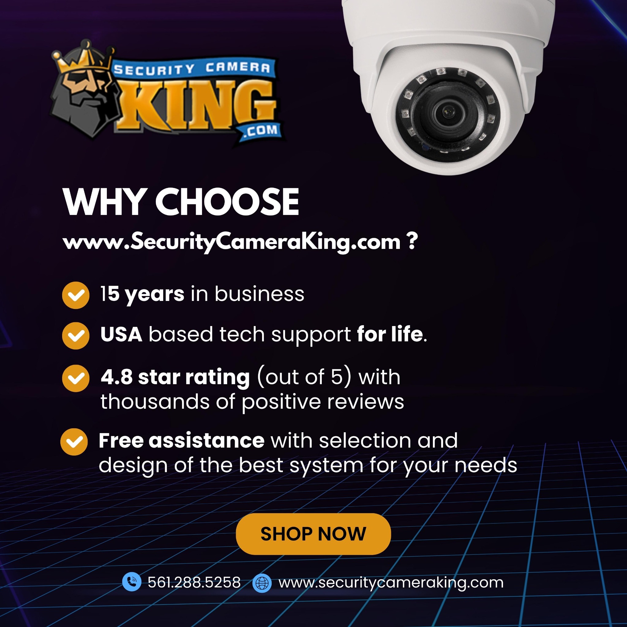 SecurityCameraKing.com Facebook ad: Complete your Home Security with Security Camera King