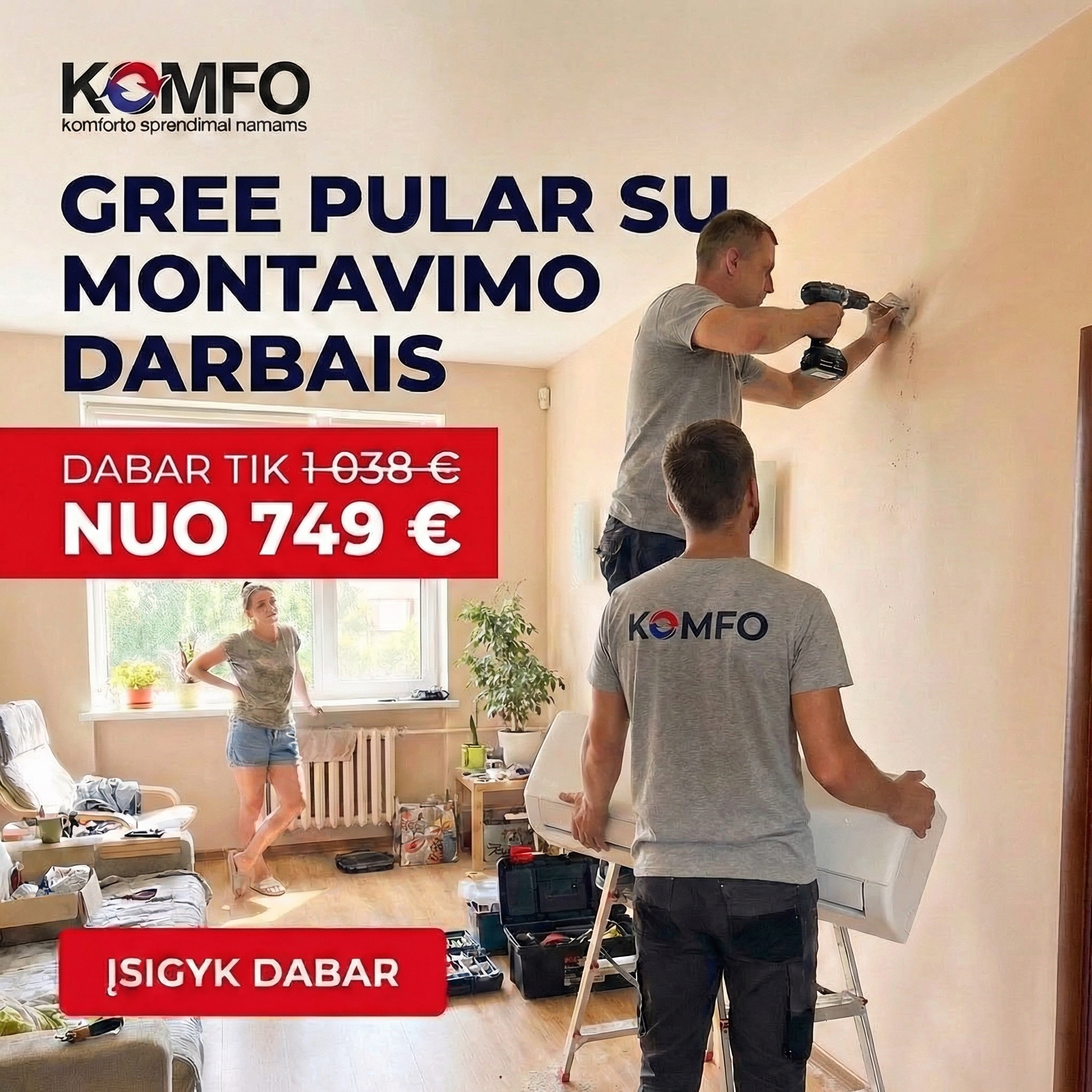 KOMFO - komforto sprendimai namams Facebook ad: Gauk pasiūlymą netrukus
