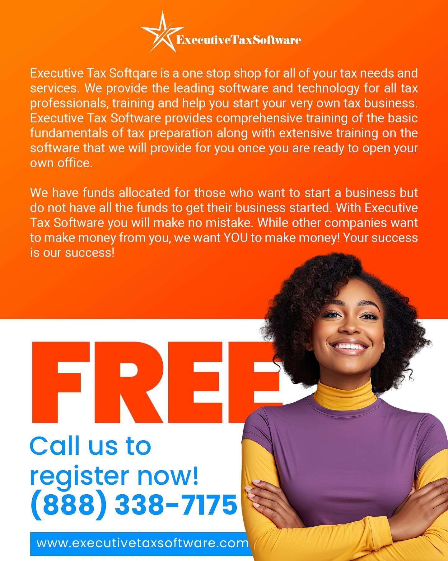 executivetaxsoftware Facebook ad: Free Tax Software for a year!