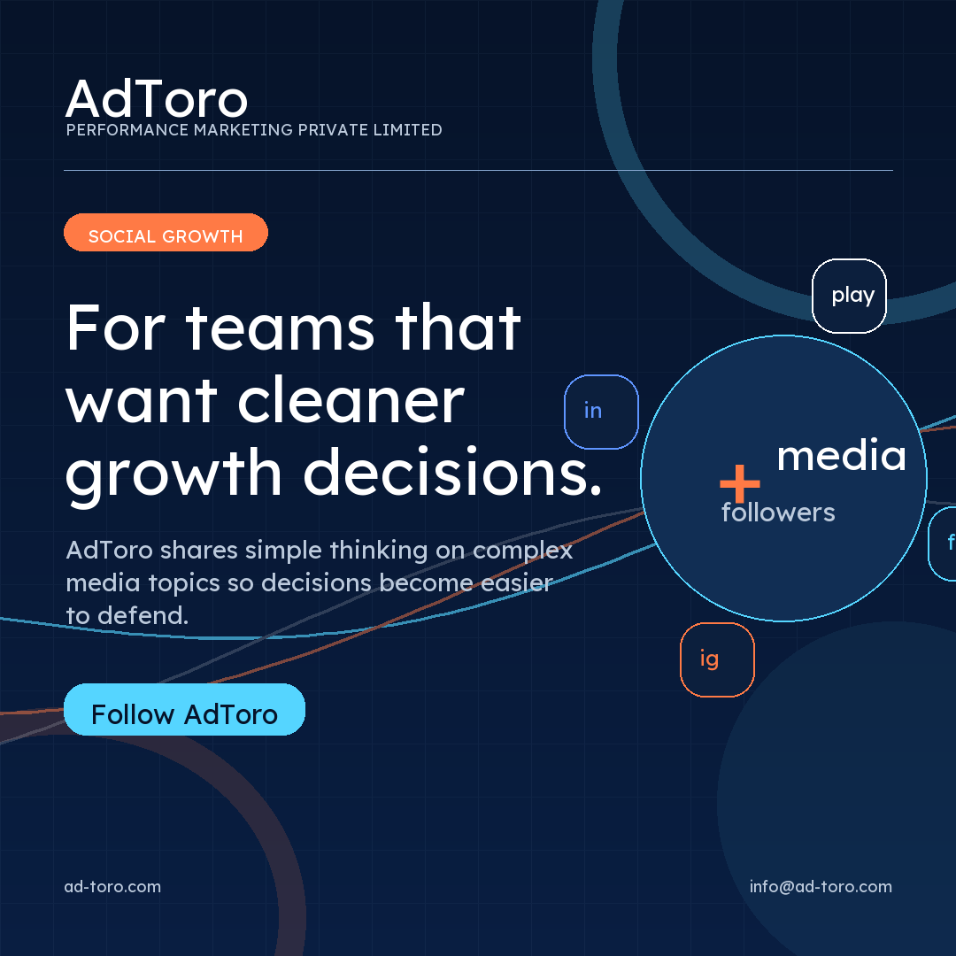 AdToro Performance Marketing Private Limited Facebook ad: Follow AdToro if your team wants clearer thinking…