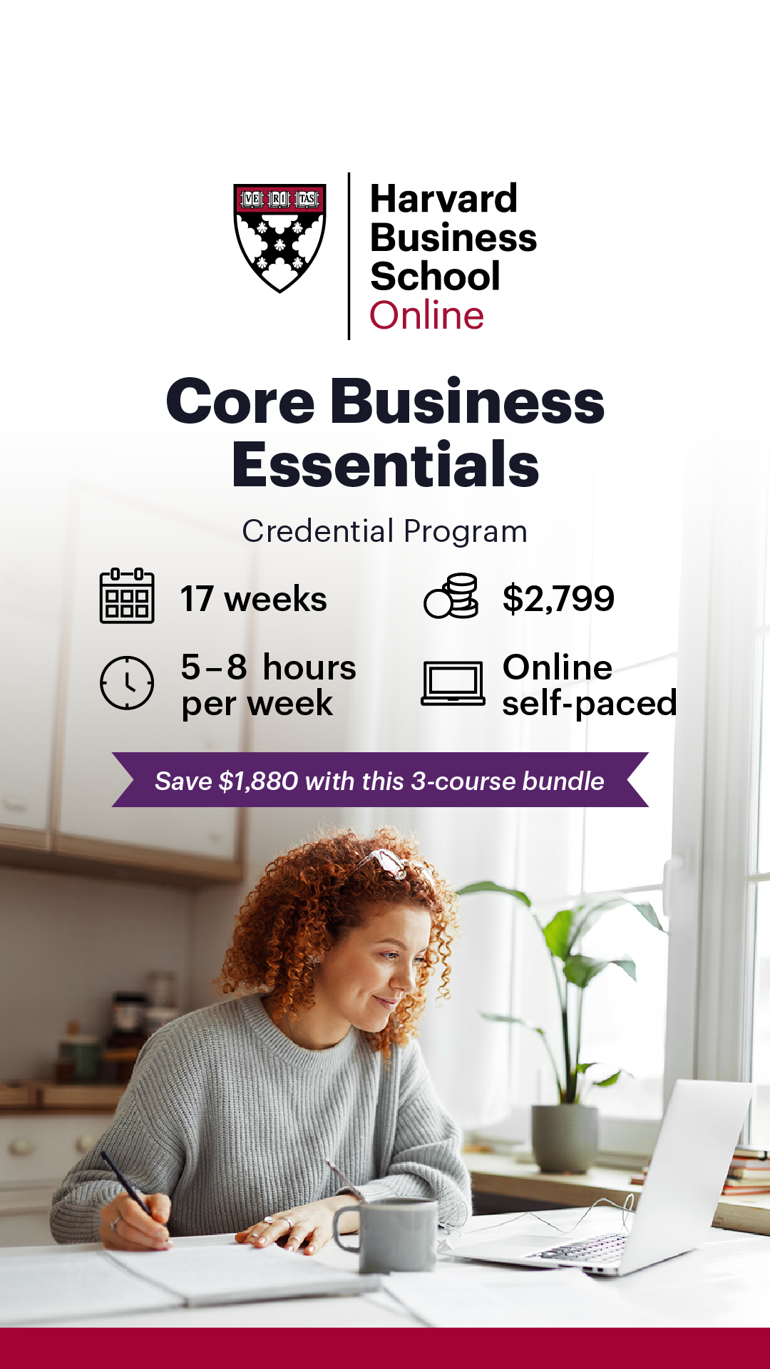 Harvard Business School Online Facebook ad