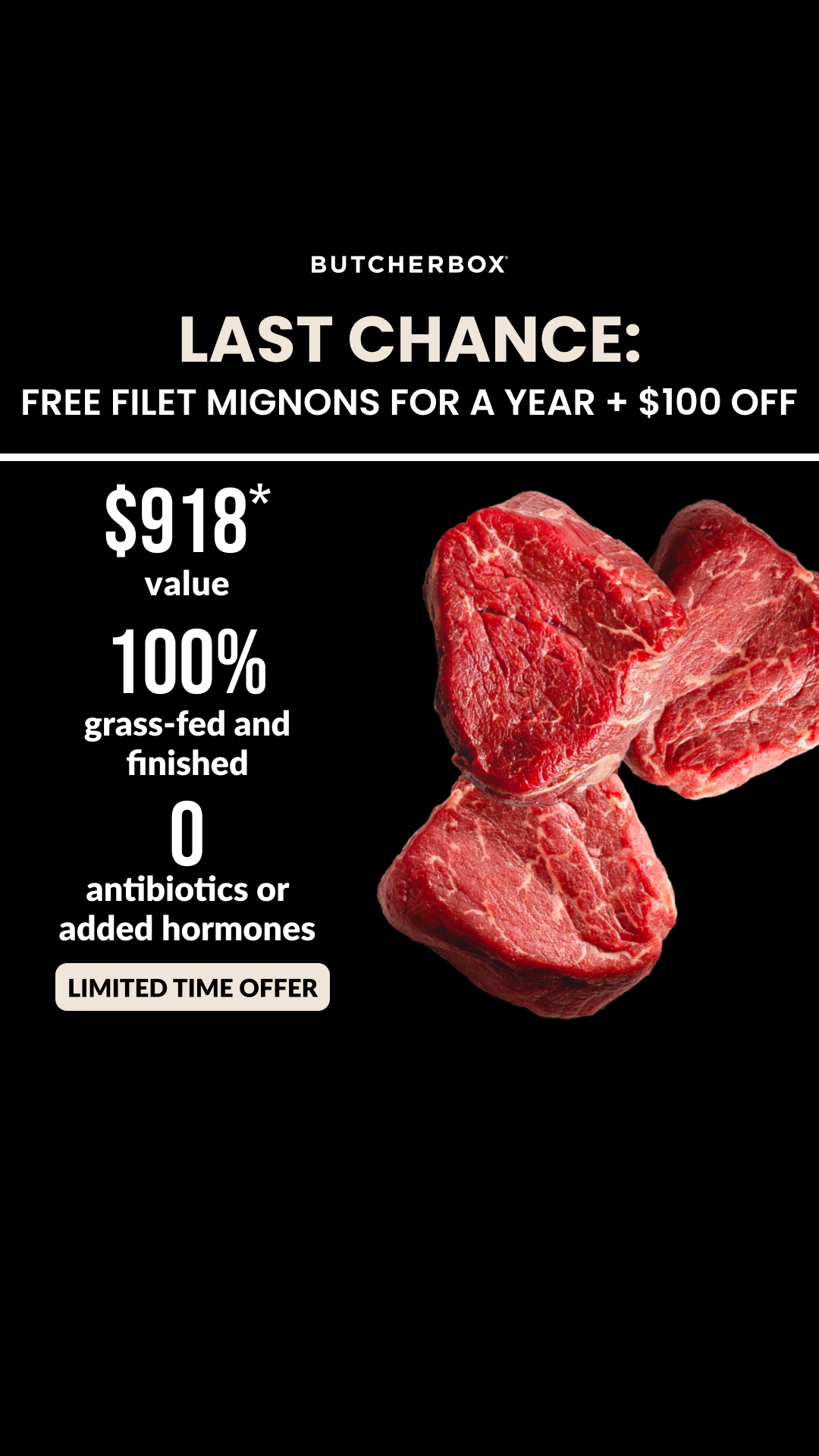 ButcherBox Facebook ad