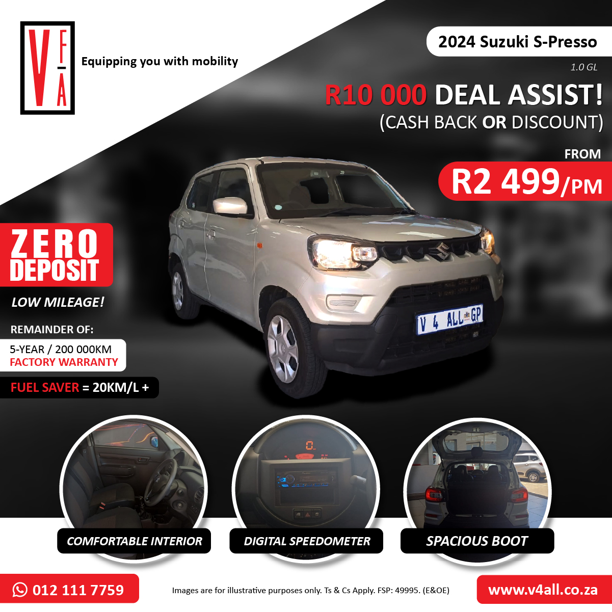 Vehicles For All Facebook ad: 2024 Suzuki S-Presso 1.0 GL Ready for Fun!