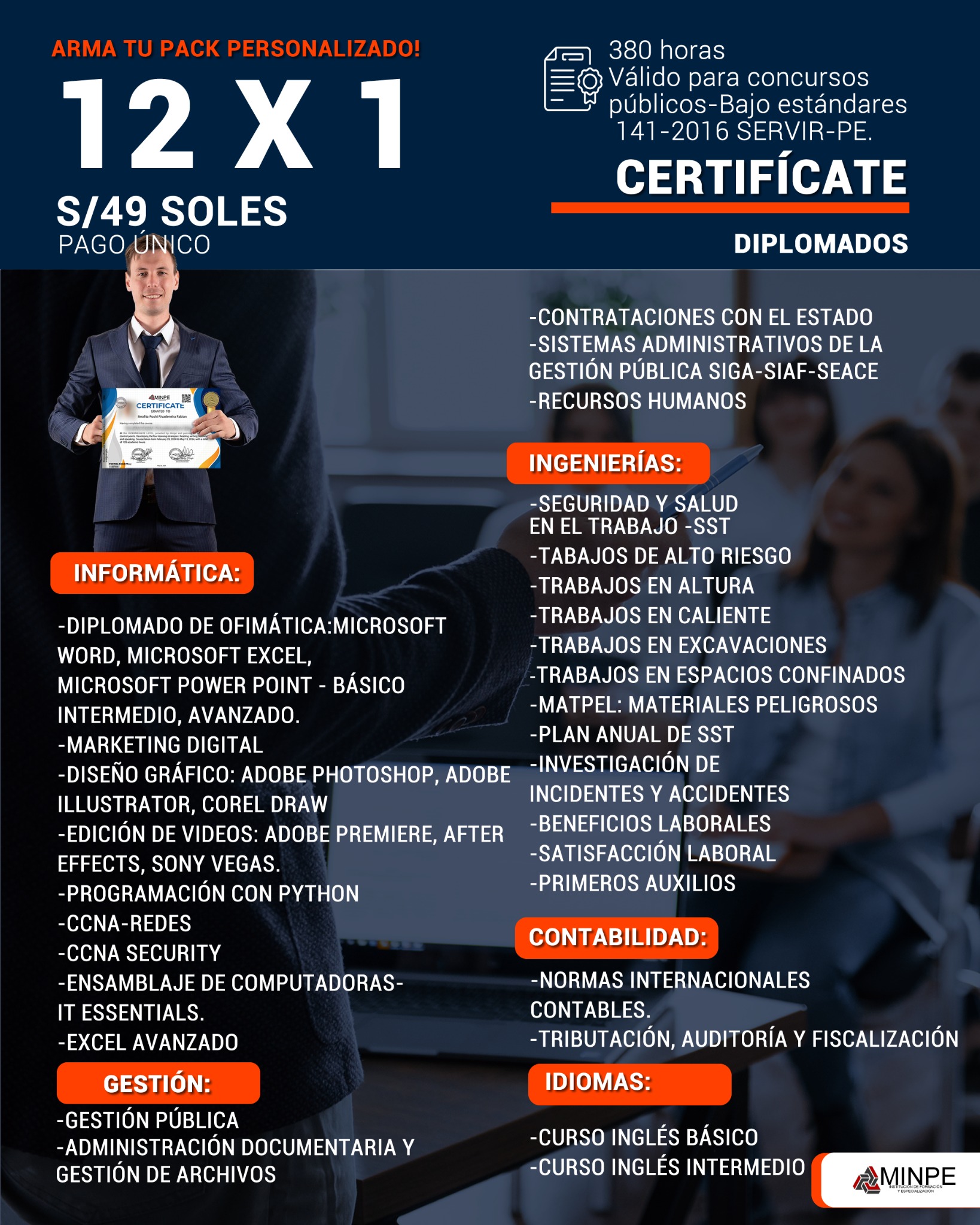 MINPE Institución de Formación Facebook ad: ¡Solo por Hoy!