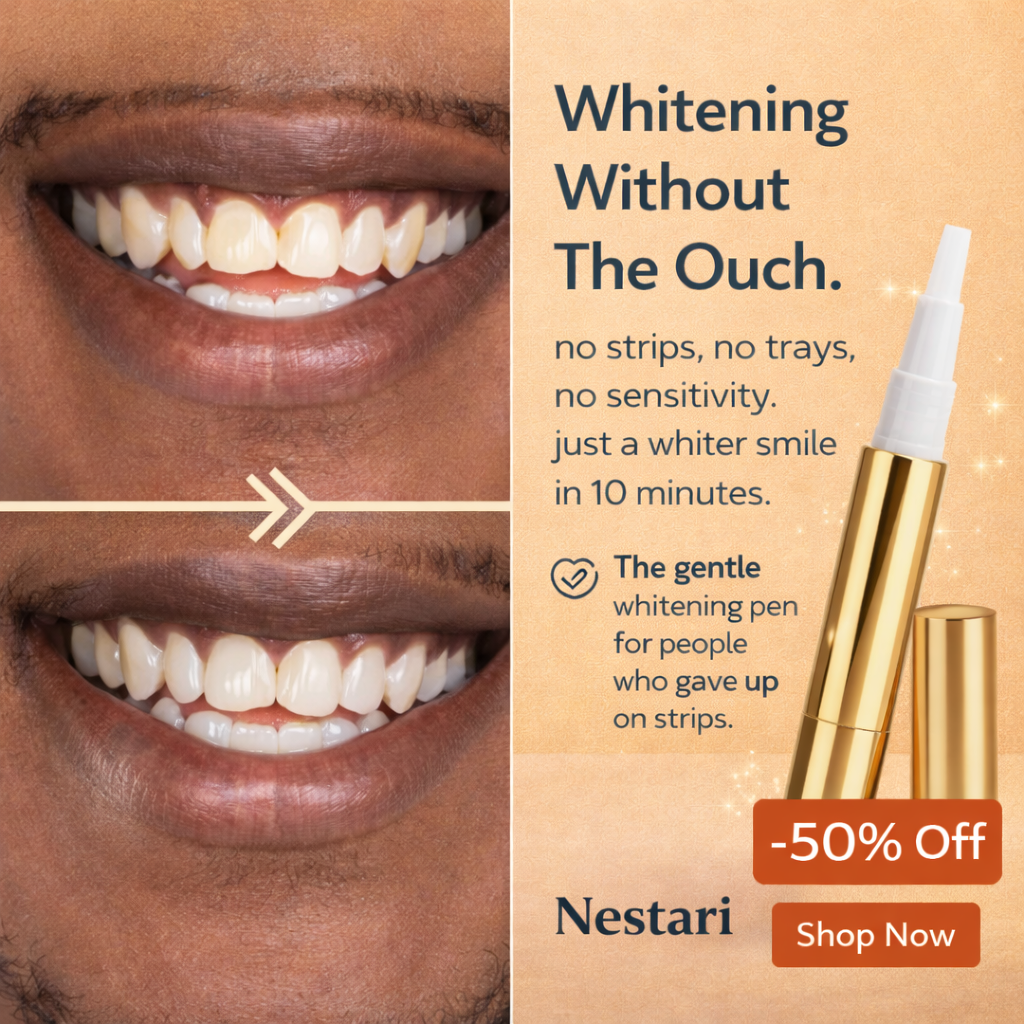 Thenestaristore Facebook ad: Brighten Your Smile in Seconds