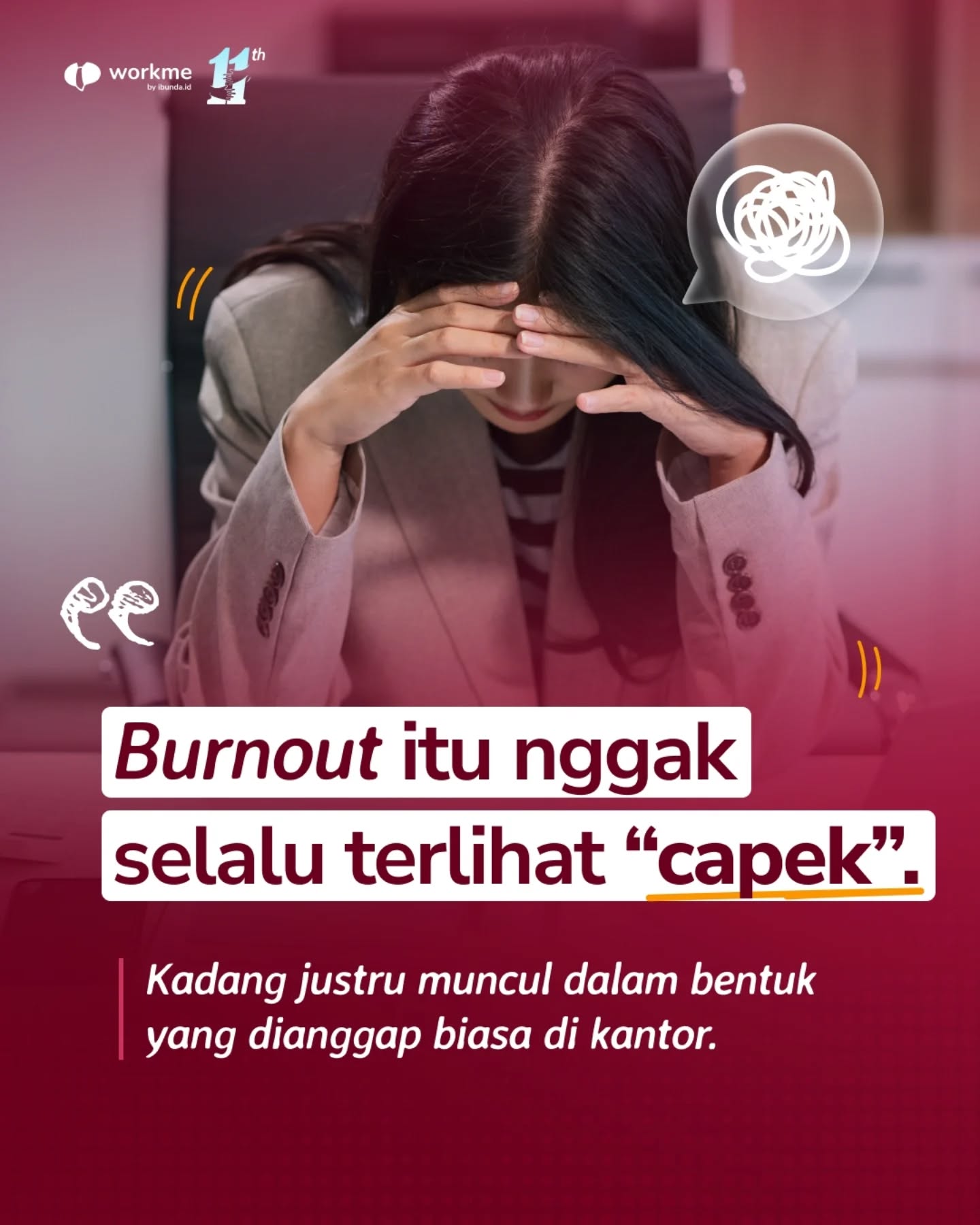 WorkMe Facebook ad: Burnout di tempat kerja perlu ditangani secara sistemik…