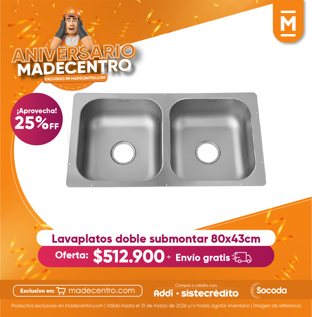 Madecentro Colombia SAS Facebook ad from Mar 20, 2026
