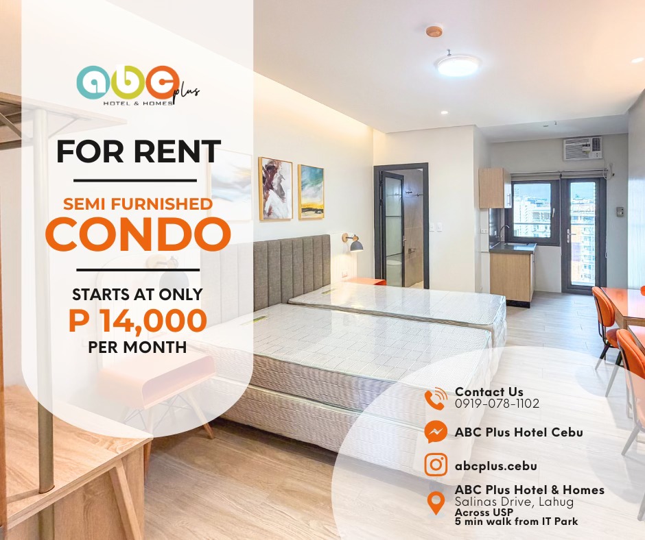 Abcplus Ceb Facebook ad: 1 bed 1 bath Flat/apartment