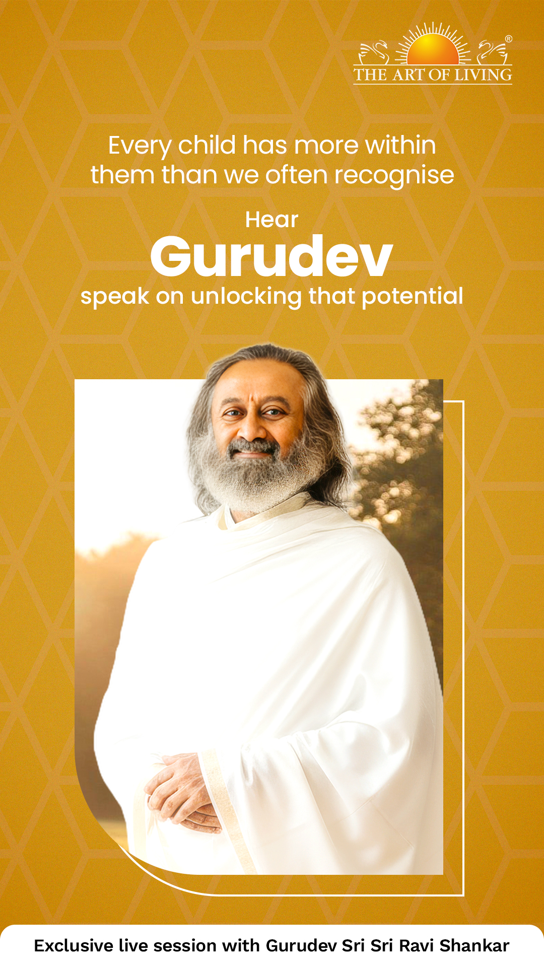 Intuition Process, Art of Living - Live Demo 03 Facebook ad: Gurudev Exclusive Live Session, Unlocking Children’s…
