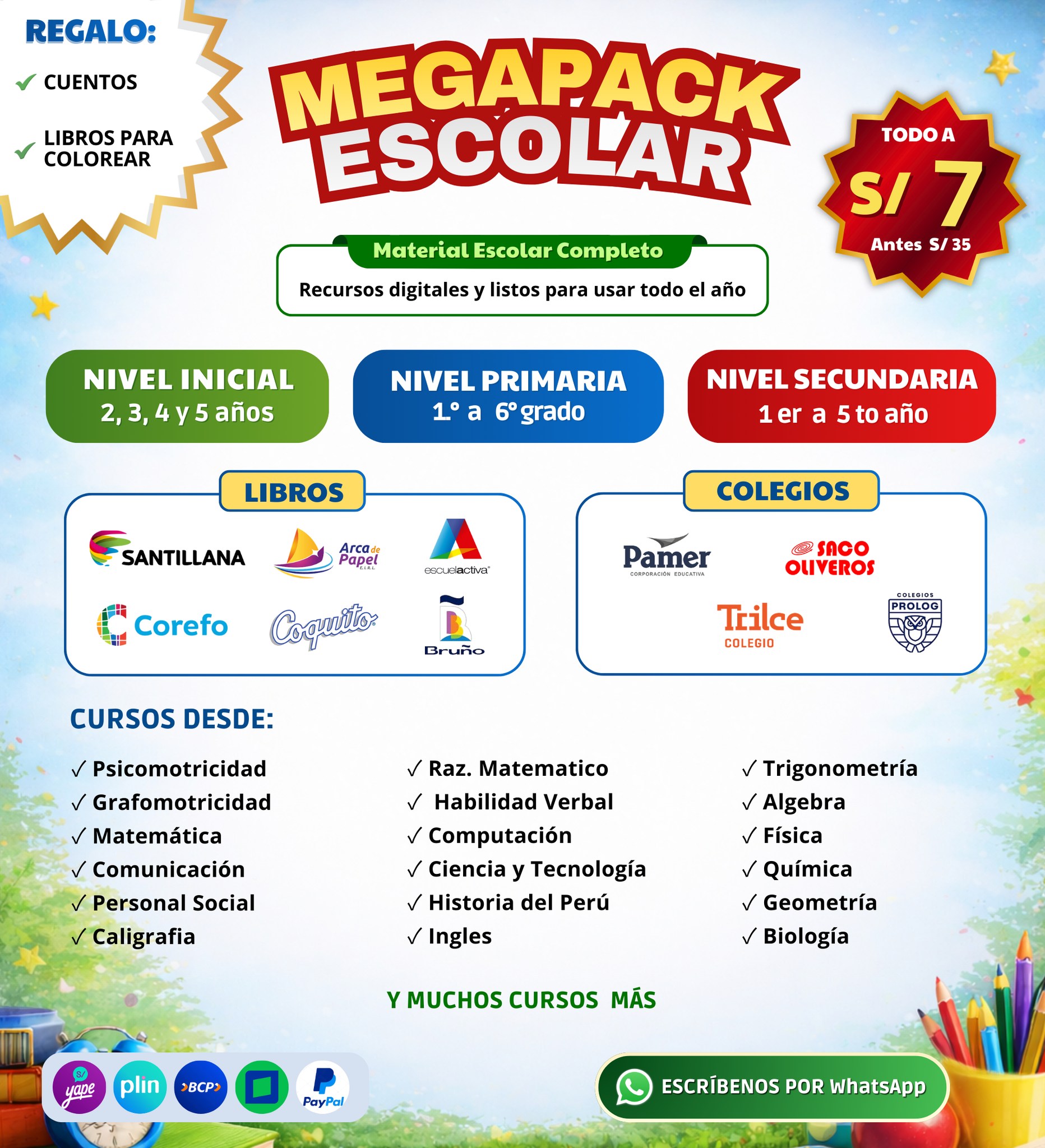 Unique Cursos Facebook ad: 𝗠𝗘𝗚𝗔𝗣𝗔𝗖𝗞 𝗘𝗗𝗨𝗖𝗔𝗧𝗜𝗩𝗢 𝗘𝗦𝗖𝗢𝗟𝗔𝗥…