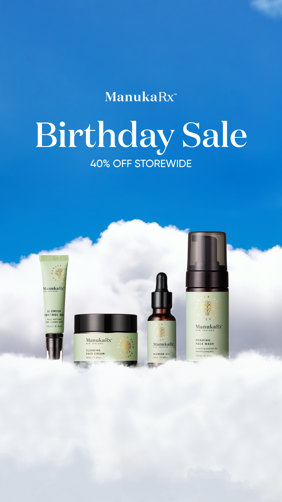 ManukaRx Natural Skincare Facebook ad