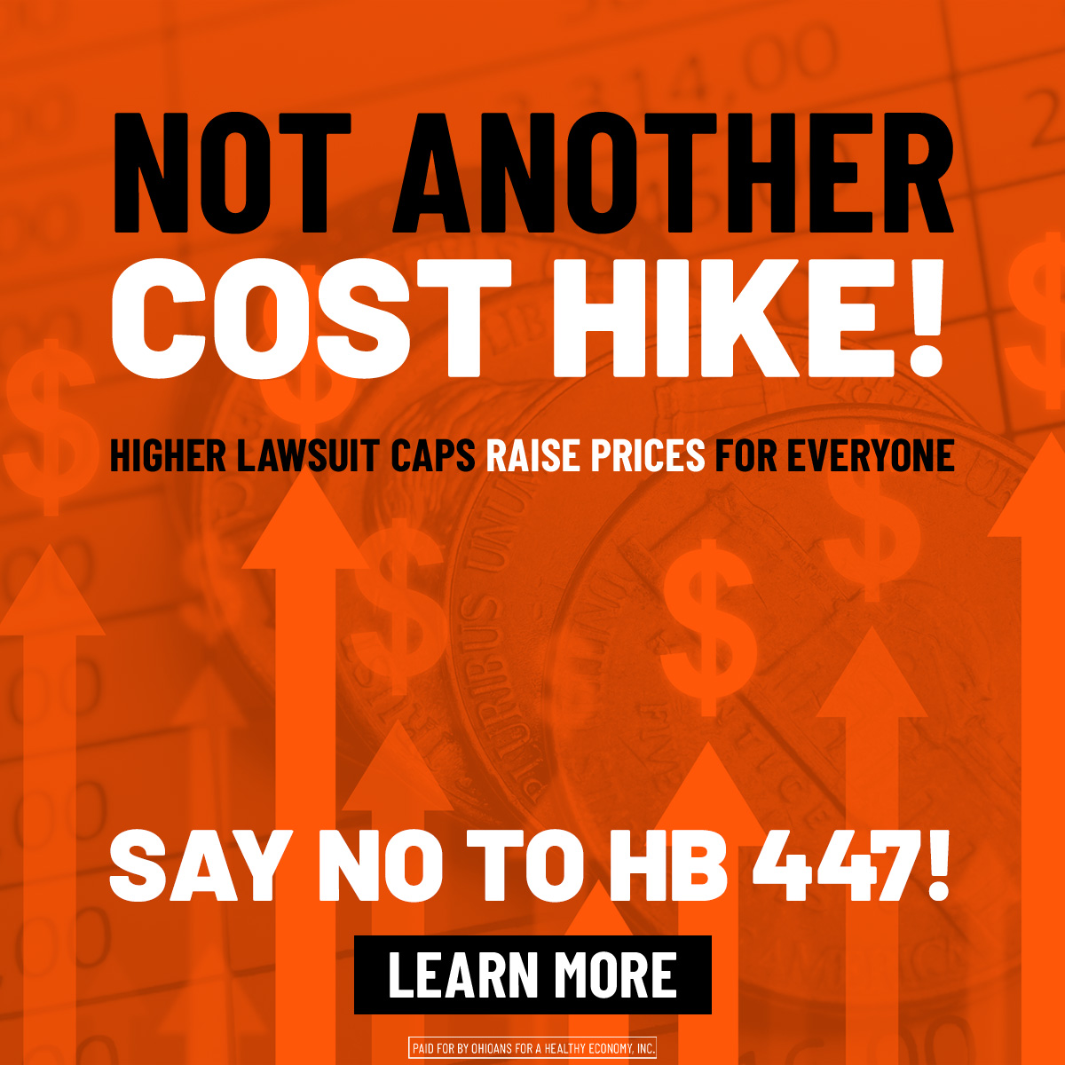 Ohioans for a Healthy Economy Facebook ad: Vote NO on HB 447!