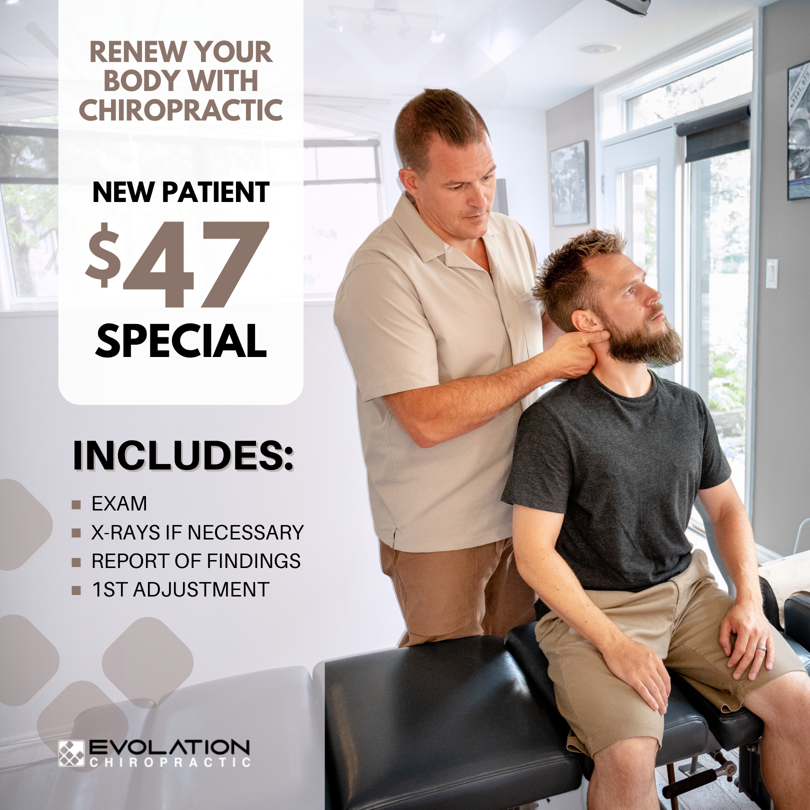 Evolation Chiropractic Facebook ad