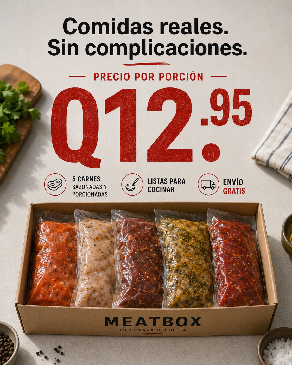 Meat Box Facebook ad: Quiero un cupo