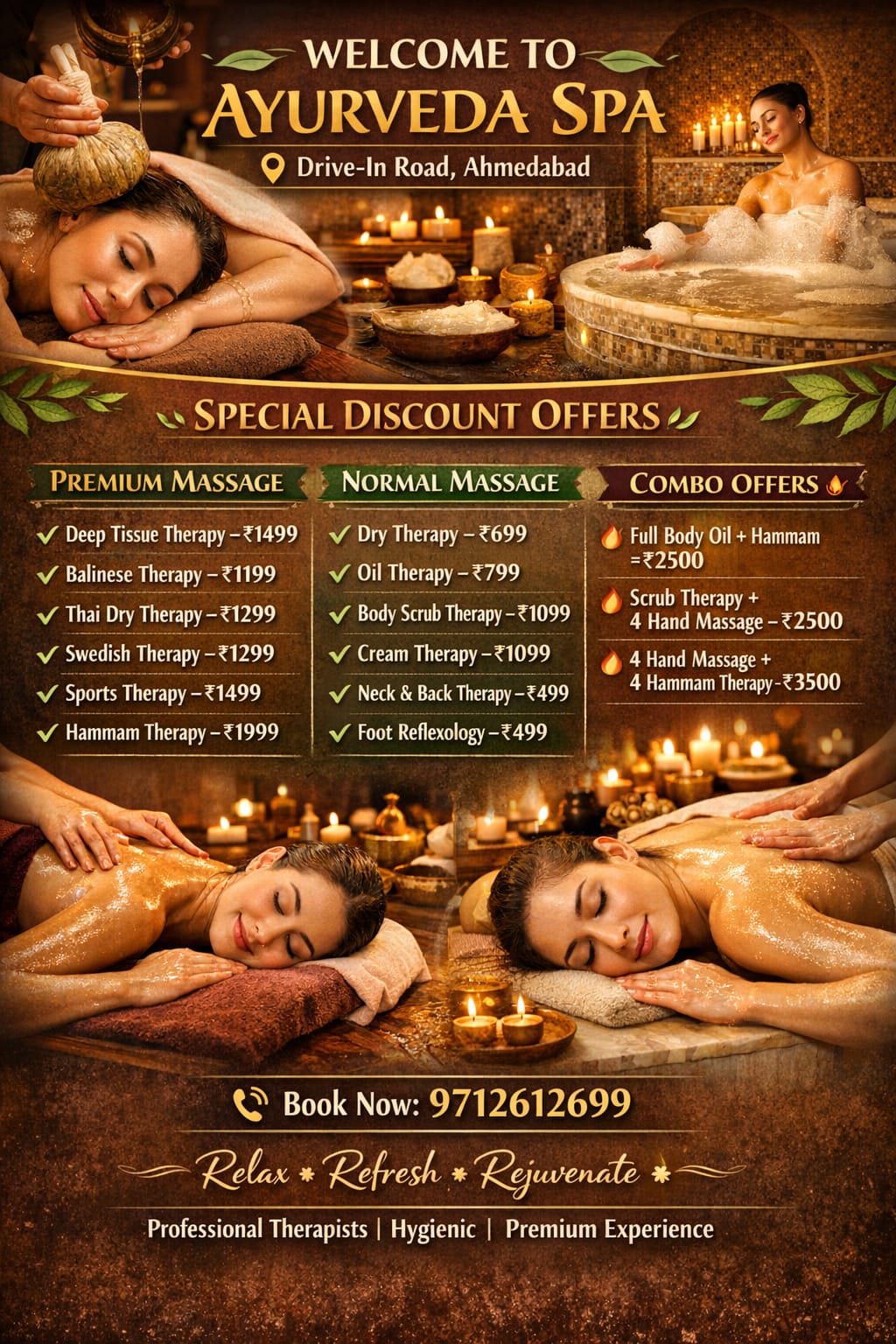 Ayurveda spa Facebook ad: Best Offer Headline Ideas
