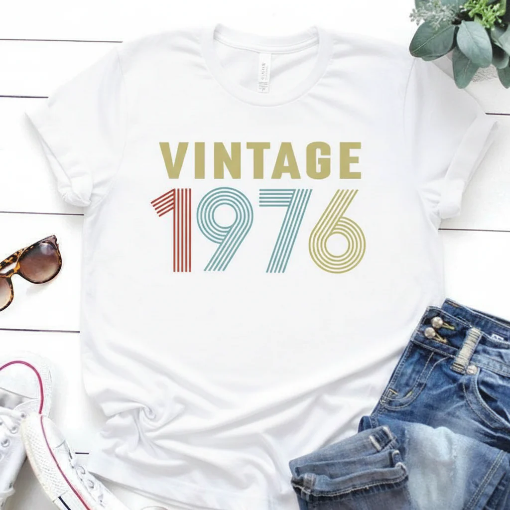 XmaXvogue Facebook ad: Vintage 1976 Birthday T Shirt | Birthday Party T-Shirt |…