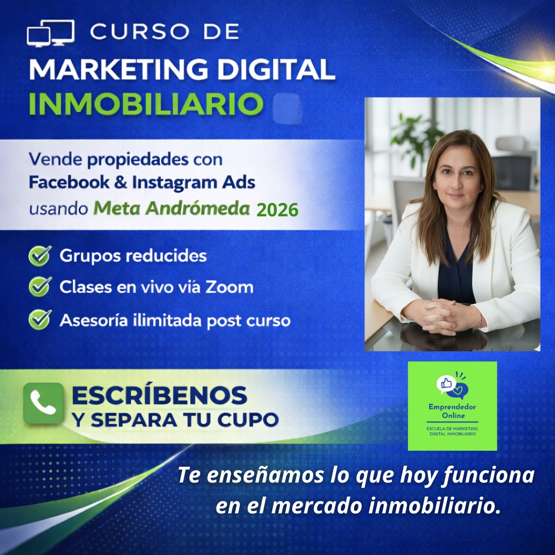Emprendedor Online -Escuela de Marketing Digital Inmobiliario Facebook ad