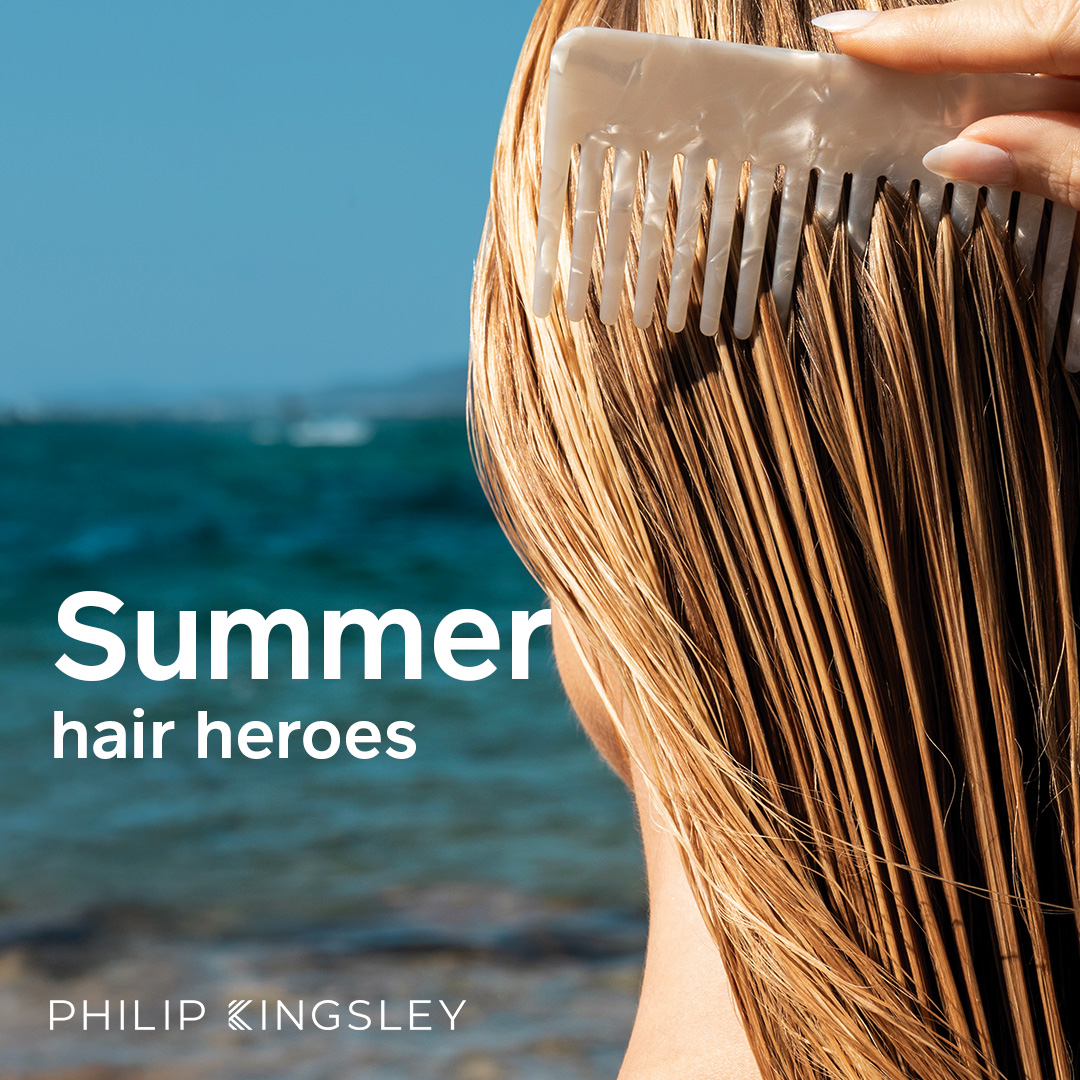 Philip Kingsley Facebook ad: Whether it’s humidity causing frizz, or the heat…