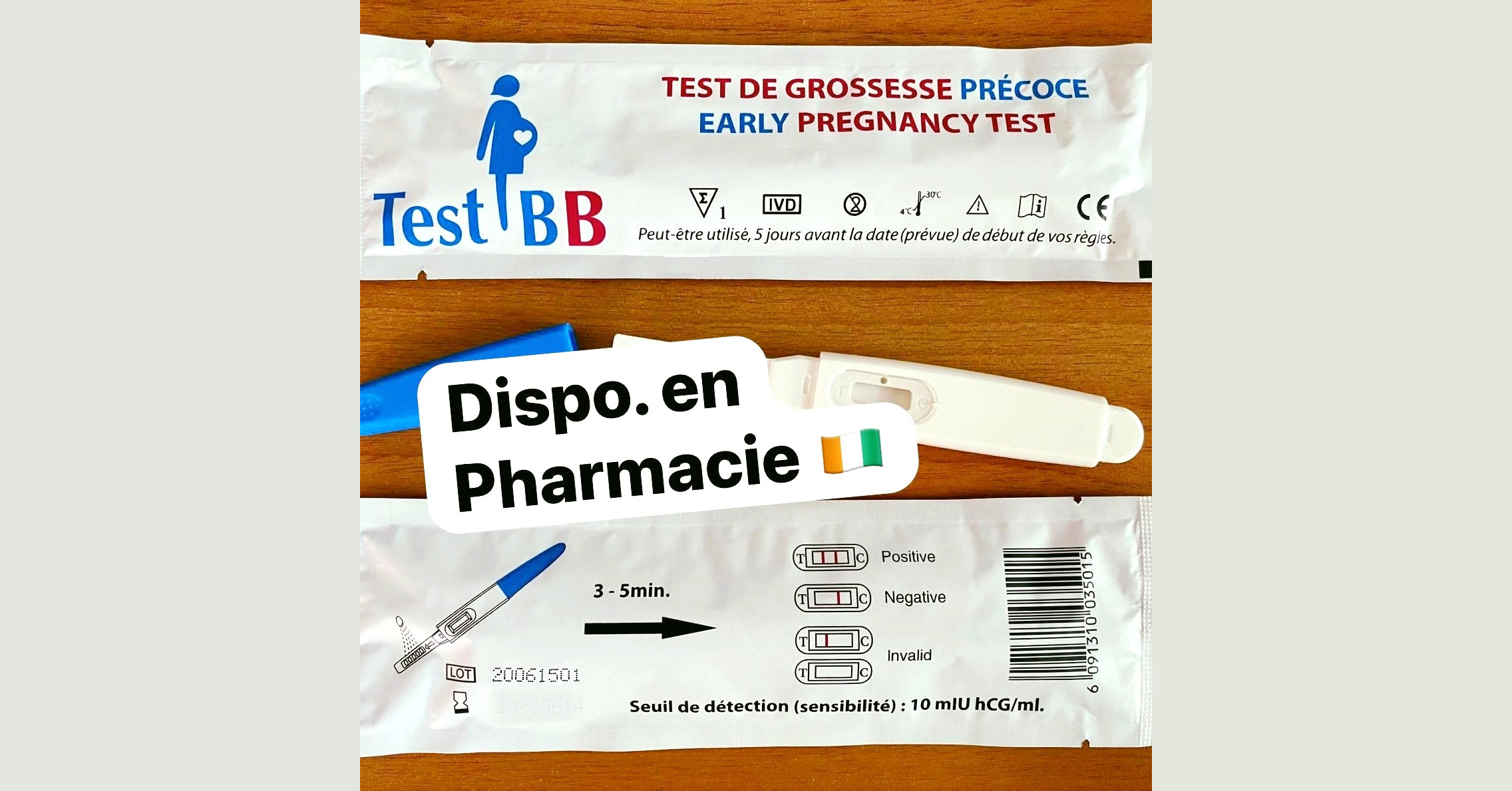 Testbb.ci Facebook ad: TestBB PRÉCOCE (Grossesse) et TestBB OVULATION