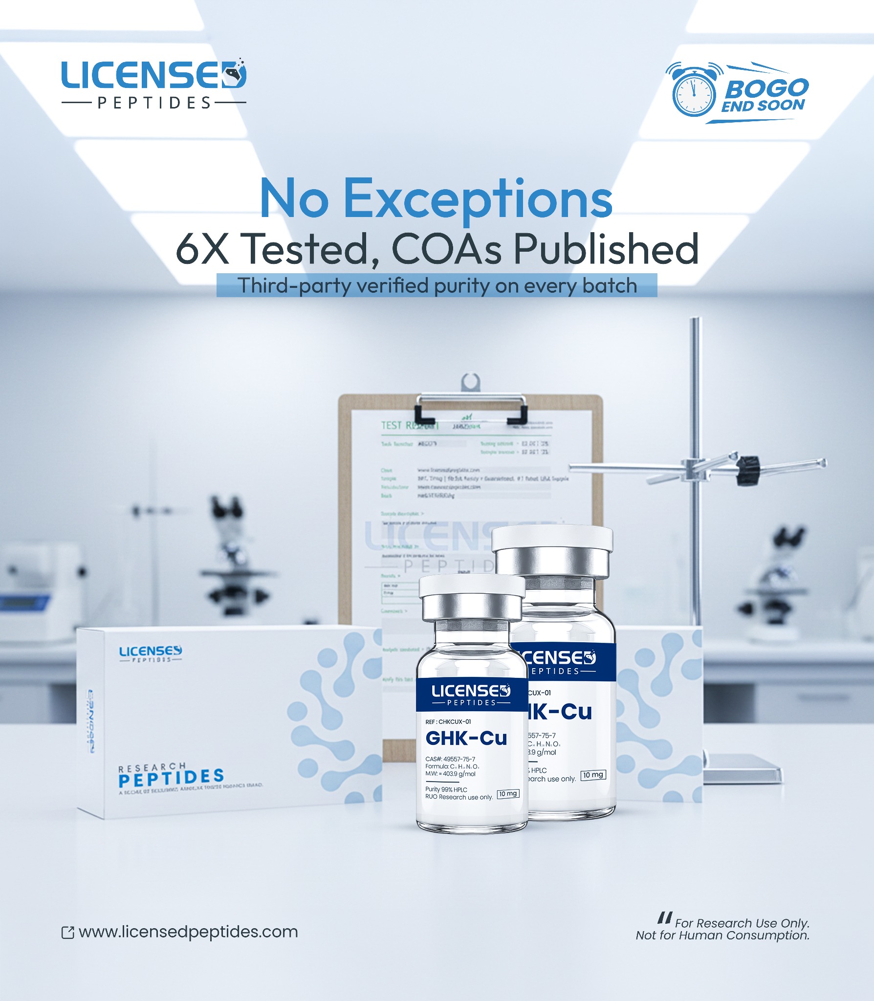 Licensed Peptides Facebook ad