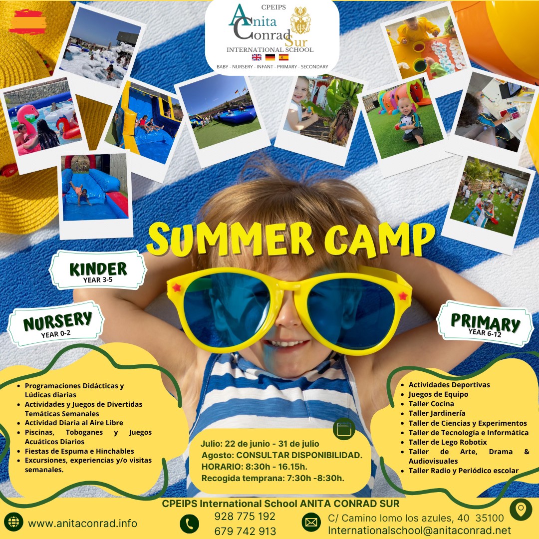International School Anita Conrad Maspalomas Facebook ad: ¡El verano más divertido e internacional ya está…